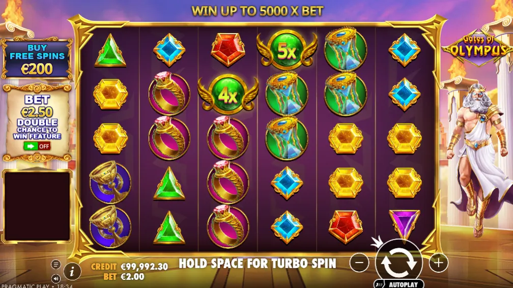 Symbole scatter Zeus dans Gates of Olympus